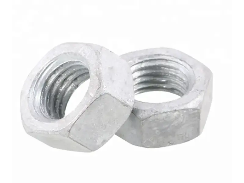 ASTM A563 हेवी हेक्स नट कार्बन स्टील हेवी हेक्सागोन नट: ASTM A325 बोल्टसाठी स्टँडर्ड मॅचिंग स्ट्रक्चरल नट