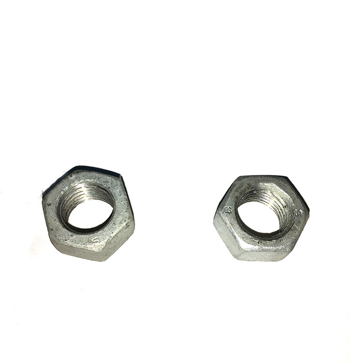 कार्बन स्टील हॉट डिप गॅल्वनाइज्ड Gr.4 Gr.8 Hex Nut DIN934 GB6170